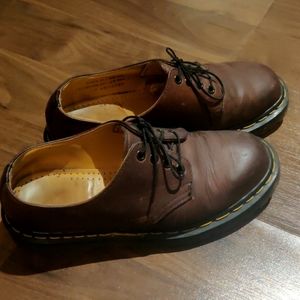 Dr. Martens Made In England Burgundy Oxfords